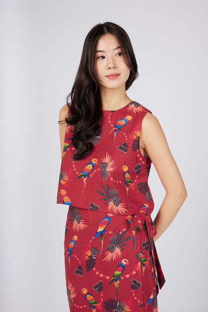 Sleeveless Wrap Back Top